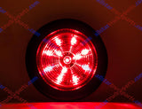 2.5" Round 12 LED Light Truck Trailer Side Marker Clearance Kit 2 Red & 2 Amber