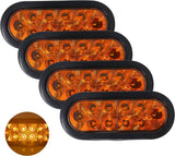 Oval Sealed LED Turn Signal and Parking Light Kit with Light, Grommet and Plug for Truck, Trailer (Turn, Stop, and Tail Light)