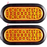 All Star Truck Parts] 6" Oval LED Recessed Amber Strobe Light, 24 LED DOT/SAE Approved & Marked, Waterproof, Super Bright High Powered Strobe for Towing…