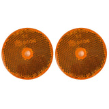 All Star Truck Parts Class A 2" Round Reflector with Center Mounting Hole - Red/Amber/White for Trailers, Trucks, Automobiles, Mail Boxes, Boats, SUV's, RV's, Industrial Applications…