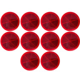 [ALL STAR TRUCK PARTS] Class A 3" Round Reflector Strong Stick-on - RED/AMBER for Trailers, Trucks, Automobiles, Mail Boxes, Boats, SUV's, RV's, Industrial Applications