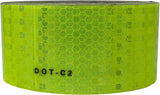 Fluorescent Yellow Green Reflective Tape DOT-C2 Conspiciuity Tape - COMMERCIAL ROLL - Automobile Car Truck Boat Trailer Semi Construction Equipment Safety (Fluorescent Yellow Green)