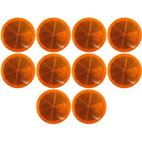 [ALL STAR TRUCK PARTS] Class A 3" Round Reflector Strong Stick-on - RED/AMBER for Trailers, Trucks, Automobiles, Mail Boxes, Boats, SUV's, RV's, Industrial Applications