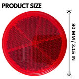 [ALL STAR TRUCK PARTS] Class A 3" Round Reflector Strong Stick-on - RED/AMBER for Trailers, Trucks, Automobiles, Mail Boxes, Boats, SUV's, RV's, Industrial Applications