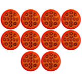 Amber/Red 2.5" Round Led Clearance Side Marker Lights Kit 13 LED Diodes Reflector Grommet Wire Pigtail Truck Utility Trailer RV UTV Tractor Flush Mount Waterproof 12V Sealed