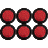 All Star Truck Parts Amber/Red 2.5" Round Amber Led Clearance Side Marker Lights Kit 13 LED Diodes Reflector Grommet Wire Pigtail Truck Utility Trailer RV UTV Tractor Flush Mount Waterproof 12V Sealed