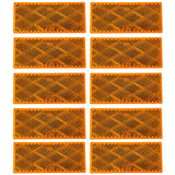 All Star Truck Parts 10x Red/Amber Class A 80mm x 35mm 3.14" x 1.4" Rectangular Reflector Strong Stick-on for Trailers Trucks Automobiles Mail Boxes Boats SUV's RV's Bike Industrial Applications