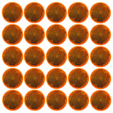 [All Star Truck Parts] [Qty 25] [Red/Amber] 2" Inch Round Reflector Bike,Trailer, Truck, Boat, Mailbox, Construction, Equipment, RV, Camper with Super Strong Adhesive DOT/SAE Approved