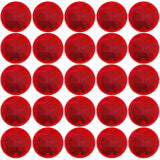 [All Star Truck Parts] [Qty 25] [Red/Amber] 2" Inch Round Reflector Bike,Trailer, Truck, Boat, Mailbox, Construction, Equipment, RV, Camper with Super Strong Adhesive DOT/SAE Approved