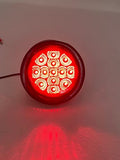 Amber/Red 2.5" Round Led Clearance Side Marker Lights Kit 13 LED Diodes Reflector Grommet Wire Pigtail Truck Utility Trailer RV UTV Tractor Flush Mount Waterproof 12V Sealed (6x Red (Only Light))