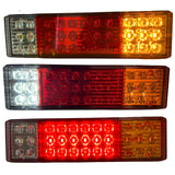 All Star Truck Parts] 33 LED Truck Rectangle 3 Color Tail Light Bar Waterproof Turn Signal Brake Reverse Running Taillight for Truck Boat Trailer Pickup RV Camper UTV UTE Vans (2PCS) 12V 12x3