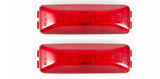 4" Inch Rectangle Truck Trailer Sealed Side Marker Clearance Light- 4x1" Bracket Mounted