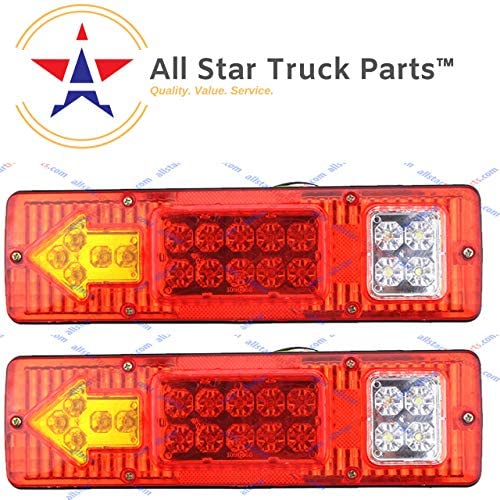 ALL STAR TRUCK PARTS] 19 LED Red Amber White Integrated Trailer